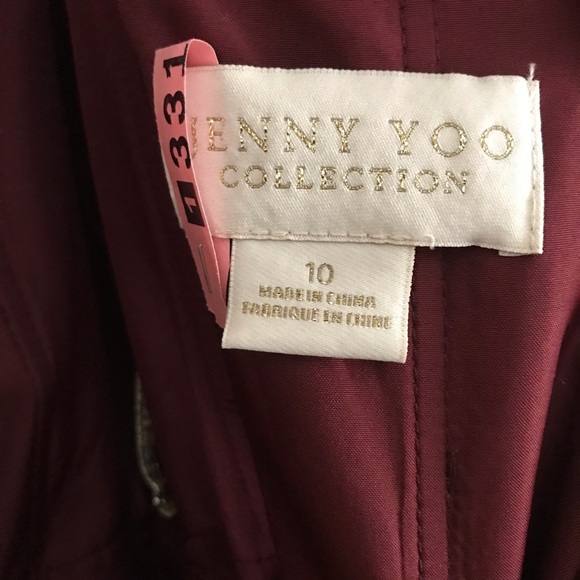 Jenny Yoo maroon full length sleeveless bridesmaid dress - Picture 7 of 7